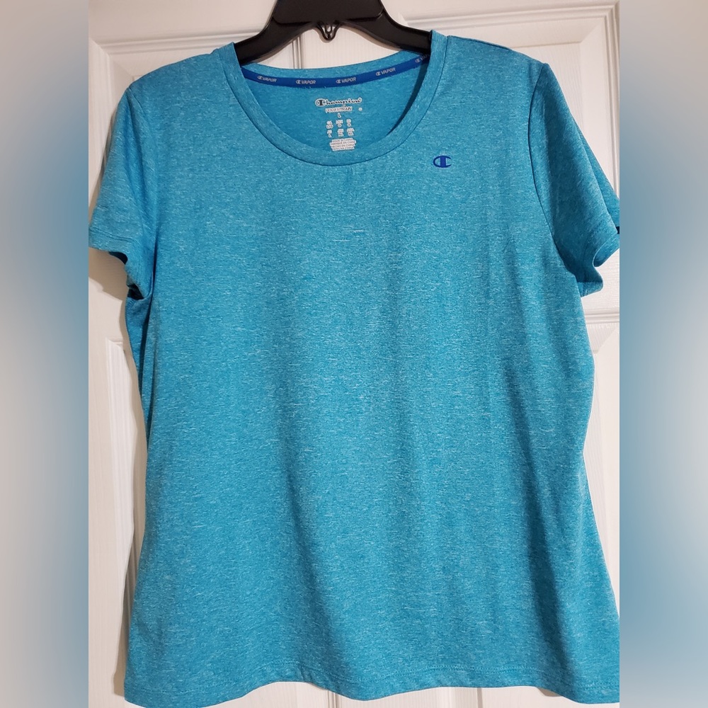 Champion Powertrain‎ Workout Athletic T-shirt, Aqua, Size Large